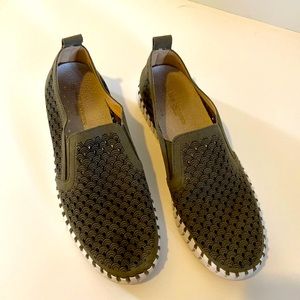 Ilse Jacobson Tulip Olive Slip on Size 40